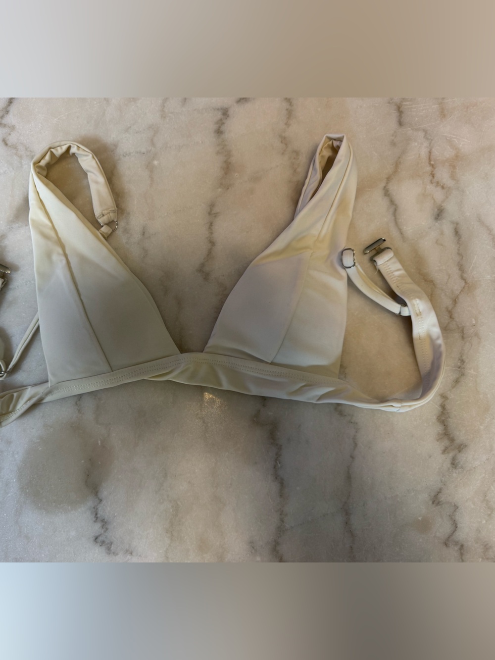 White Triangle Bikini Top